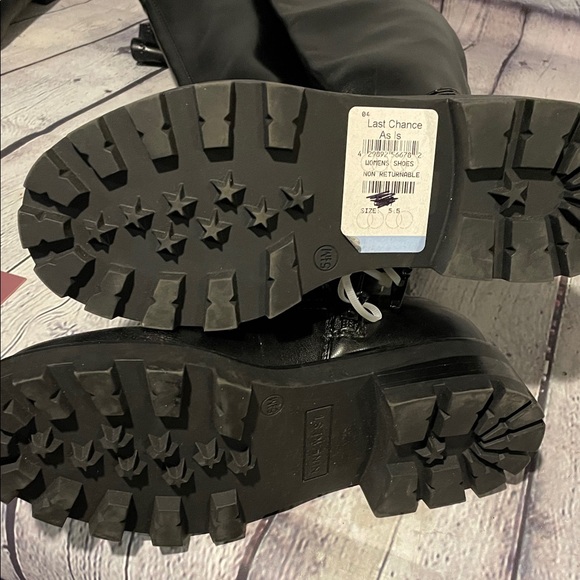 Nine West Black Over-the-Knee Boots with Buckle Detail Nemba boots 5 1/2 - Picture 5 of 10